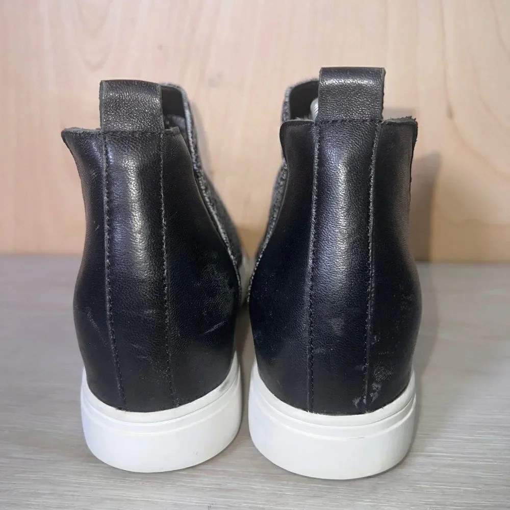 Chelsea & Violet Cielo‎ Knit Wedge Sneakers Grey Women's 8.5M